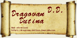 Dragovan Dutina vizit kartica
